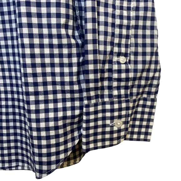 J Crew | NWOT Men’s Ludlow Navy White Gingham Long Sleeve Button Down Size XL - Picture 2 of 9